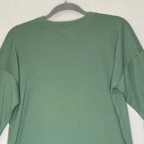 NOS Abercrombie & Fitch New York Logo Tee Shirt Kids 15/16 Hunter Green Spellout - Picture 6 of 10